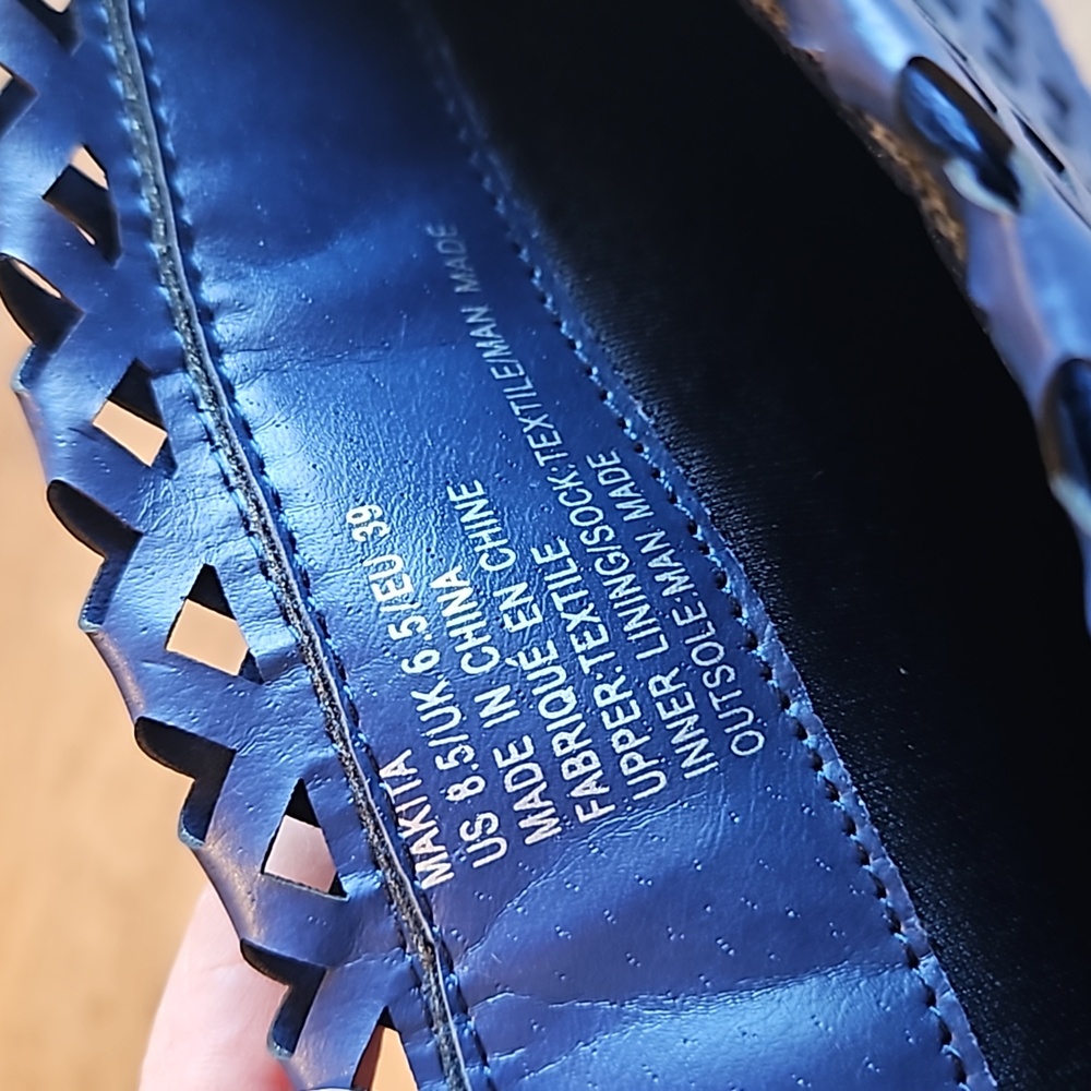 Makita Knee High Stiletto Blue Boots size 8.5 - Picture 6 of 6